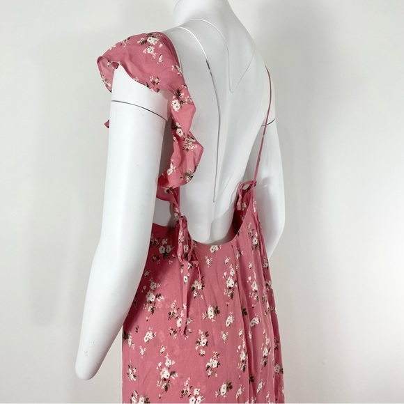 REFORMATION MARLENE TRISTA OPEN-BACK FLORAL DRESS - Picture 7 of 14